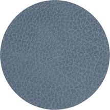 LIND DNA Untersetzer Hippo - Leder - Hellblau - ø 10 cm