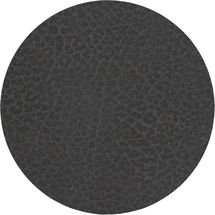 LIND DNA Onderzetter Hippo - Leer - Black Anthracite - ø 10 cm