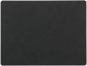 LIND DNA Platzdecke Nupo - Leder - Schwarz - 45 x 35 cm
