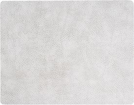 LIND DNA Platzdecke Hippo - Leder - Weiß Grau - 45 x 35 cm