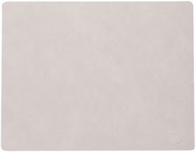 LIND DNA Platzdecke Nupo - Leder - Oyster White - 45 x 35 cm