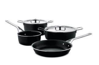 Set di pentole Alessi Pots&amp;Pans nero - 4 pezzi