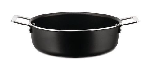 Cacerola Alessi Pots&amp;Pans - AJM102/24 B - Negro - ø 24 cm / 3.4 Litros - por Jasper Morrison