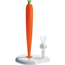 Porte-rouleau de cuisine Alessi Bunny &amp; Carrot - ASG42 W - Blanc - par Stefano Giovannoni