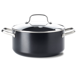 GreenPan Cooking Pot - with lid - Copenhagen - Black - ø 24 cm / 5.2 Liter