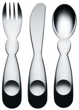 Alessi Kinderbestek Alessini - AM41S3 - 3-delig - door Alessandro Mendini