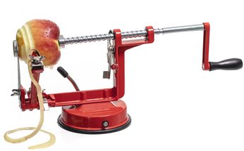 Sareva Apfelschälmaschine / Kartoffelschälmaschine - mit Saugnapf - Rot