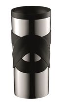 Bodum Thermosbeker Travel Mug RVS met Silicone Band Zwart 350 ml