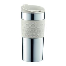 Bouteille isotherme Bodum Travel Mug en acier blanc 350 ml