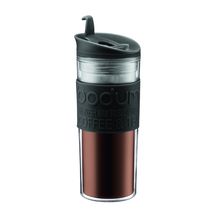 Taza Termo Bodum Travel Mug Negro Transparente 0.45 Litros