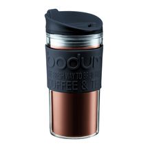 Taza Termo Bodum Travel Mug Negro Transparente 0.35 Litros
