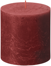 Vela de bloque Bolsius Rustiek Delicate Red - 10 cm / Ø 10 cm