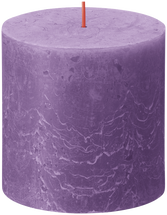Bougie cylindrique rustique Bolsius Violet Vibrant - 10 cm / ø 10 cm