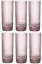 Bormioli Long Drink Glasses America 20's Lilac Rose 490 ml 6 Pieces