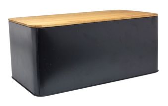 Boîte à pain Imperial Kitchen avec étagère - Noir mat