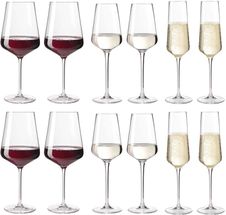 Leonardo Wijnglazenset Puccini (Rode wijnglazen &amp; Witte Wijnglazen &amp; Champagneglazen)- 12 delige set