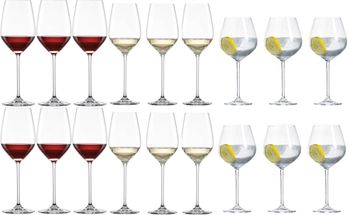 Schott Zwiesel Wijnglazen Fortissimo - Set 18 delig - Witte en Rode Wijnglazen &amp; Gin Tonic Glazen