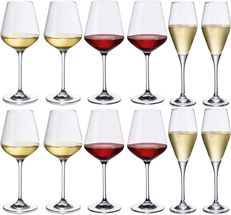Villeroy &amp; Boch Wijnglazen Set La Divina - (Rode wijnglazen + Witte wijnglazen + Champagneglazen) - 12 delig