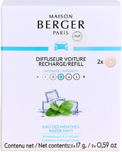 Maison Berger Navulling - voor autoparfum - Water Mint - 2 stuks