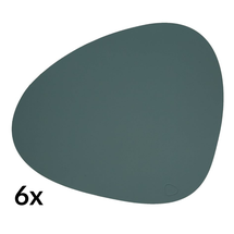 Set de table en cuir vert LIND DNA Softbuck 37 x 44 cm - 6 pièces