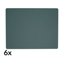 Set de table en cuir vert LIND DNA Softbuck 35 x 45 cm - 6 pièces
