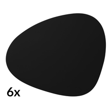 Set de table en cuir noir LIND DNA Softbuck 37 x 44 cm - 6 pièces