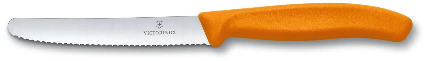 Victorinox Couteau à tomates / saucisses Swiss Classic - Orange - 11 cm