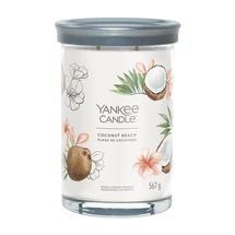 Yankee Candle Geurkaars Large Tumbler - met 2 lonten - Coconut Beach - 15 cm / ø 10 cm