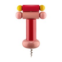 Alessi Kurkentrekker Twergi - ES17 2 - Rood - door Ettore Sotsass