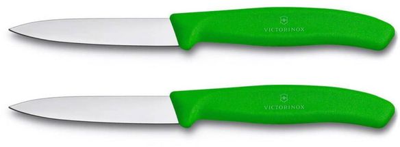 Victorinox Couteau d'office Swiss Classic - Vert - 2 pièces