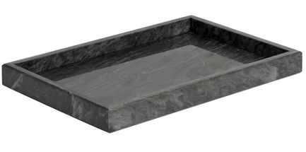 Plateau de service Jay Hill - marbre - gris - 30 x 20cm