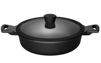 Sola Poêle à paella avec couvercle Fair Cooking noir Ø 28 cm