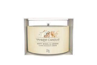 Yankee Candle Geurkaars Filled Votive Soft Wool &amp; Amber - 4 cm / ø 5 cm