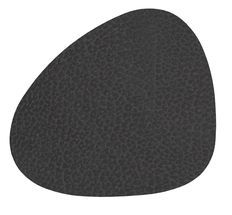LIND DNA Onderzetter Hippo - Leer - Black Anthracite - 13 x 11 cm
