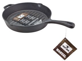 Poêle grill Cookinglife en fonte - ø 26,5 cm - Sans revêtement antiadhésif