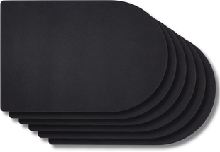 Tovaglietta Americana in Pelle Jay Hill nero - Bread - 44 x 30 cm - 6 pezzi