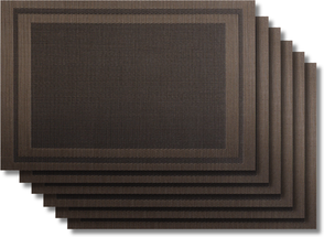 Sets de table Jay Hill - Noir Bronze - 45 x 31 cm - 6 pièces