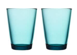 Bicchiere Iittala Kartio blu mare 400 ml - 2 pezzi