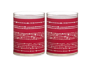 Bolsius Kerzen Sparkle Light Band Rot - 2 Stück