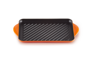 Le Creuset Grillplatte Tradition Orange Rot 39 x 22 cm