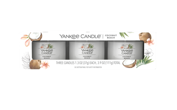 Set candele Yankee Candle Coconut Beach - 3 pezzi