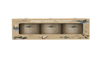 Coffret cadeau Yankee Candle Ambre &amp; Bois de Santal - 3 pièces