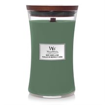 Bougie parfumée WoodWick Grand format Feuilles de menthe et chêne - 18 cm / ø 10 cm