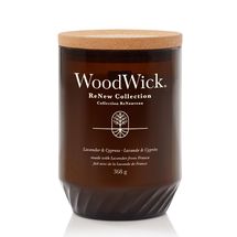 WoodWick Duftkerze Large - ReNew - Lavendel &amp; Zypresse - 13 cm / ø 9 cm