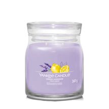 Yankee Candle Duftkerze Medium - mit 2 Dochten - Lemon Lavender - 11 cm / ø 9 cm