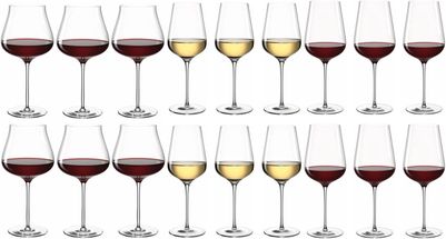 Leonardo Wijnglazenset Brunelli (Witte wijnglazen &amp; Rode wijnglazen &amp; Bourgogne Glazen) - 18-Delig