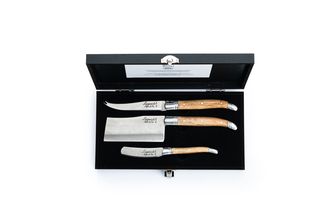 Cuchillos para Queso Laguiole Style de Vie Luxury Line Roble - 3 Piezas