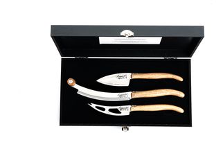 Laguiole Style de Vie Cheese knives Luxury Line Oak Stonewash - 3 Pieces