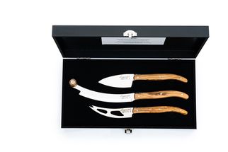 Cuchillos para Queso Laguiole Style de Vie Luxury Line Madera de Olivo - 3 Piezas