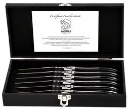 Cuchillos de Bistec Laguiole Style de Vie Luxury Line Negro Ébano 6 Piezas